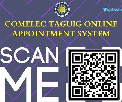 taguig comelec registration schedule|Online Appointment Para sa Registration sa Comelec.